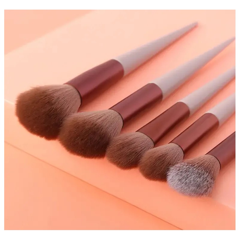 Set 13 Brochas De Maquillaje Profesional Juego De Brochas Color