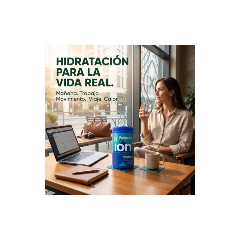 Ion Essential Electrolitos Polvo Hidratación Natural Diaria Vitamina Miel Monk