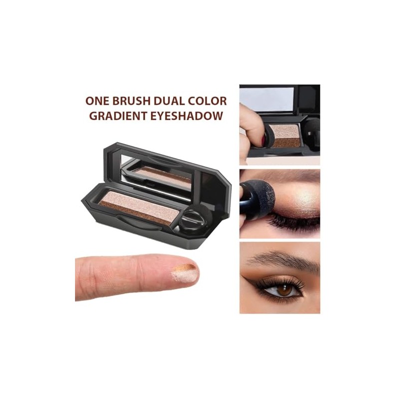 Sombra de Ojos de Doble Color,Paleta de Maquillaje de Ojos