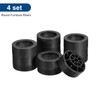 sourcing map Round Furniture Risers 4 Set, Height 2.36" Adjustable