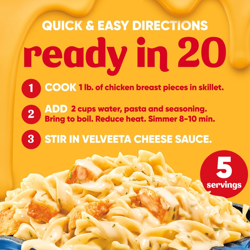 Velveeta Skillets Chicken Alfredo One Pan Dinner Kit, 12.5 oz