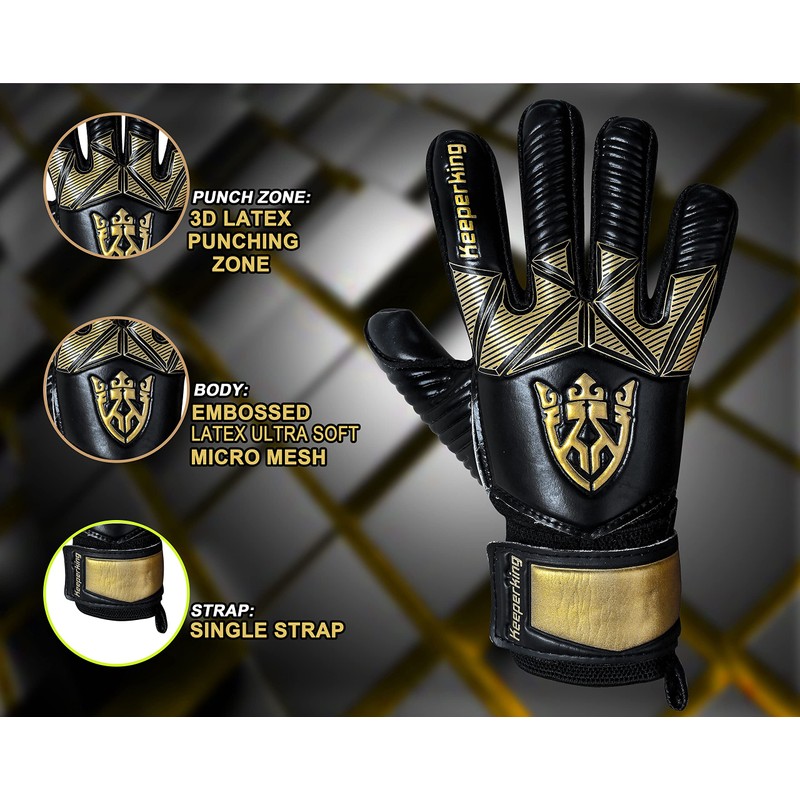Keeperking Goalkeeper Gloves Children Youth Adults Football Gloves without Fingersave