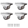Luxinika Mini Fixed Caster Wheels 1 Inch Low Profile Small