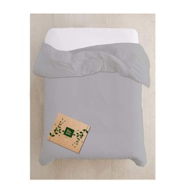 100% Cotton Duvet Cover – Snow Silver Grey – Queen Size – 90’’ x 90’’ – Soft Covers – Sateen Weave – for Duvet Insert, Down/Alternative Comforter, Weighted Blanket – Long Staple – Fin Life