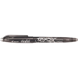 Pilot Frixion Erasable Rollerball Pen Fine 0.5mm Tip- Black, Box of 12