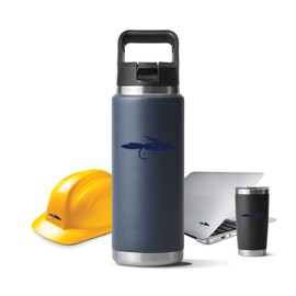 Alaska Fly Fishing Sticker for Water Bottle Phone Tumbler Hard hat - One