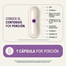 Multivitamnico Mujer Life360 Colgeno, Maca y Vitaminas Woman Blend 360 Cpsulas Suplemento Alimenticio Mujer 360 Porciones Vitaminas Mujer             