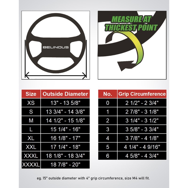 BELINOUS Suede Steering Wheel Leather Wrap (Size S5, Black)