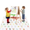 Splat Mat for Under High Chair/Arts/Crafts, WOMUMON Washable Spill Mat