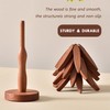 4pcs Wooden Trivets, Yellow-Brown Tree Coasters - Table Decoration for