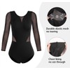 DANSHOW Women Short Sleeve Ballet Leotards for Adult Dance, Z-black,