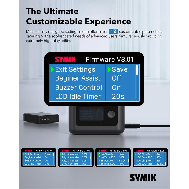 Rszfnjxry Osmo 360 Battery(2 Packs) with 27W Fast Intelligent Bi-Directional