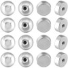 Beebeecraft 40Pcs Screw Ball Ear Backs Flat Round Ear Nuts