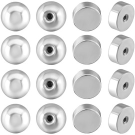 Beebeecraft 40Pcs Screw Ball Ear Backs Flat Round Ear Nuts Stainless Steel Earring Backings Replacement Stoppers for Earring Posts Studs