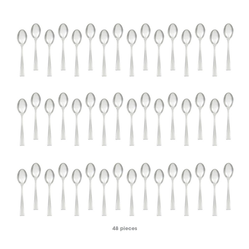 Mozaik Mini Recyclable Tasting Spoons, Silver (643114)