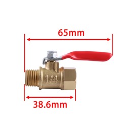 GCESSOIRY 3 PCS 1/4 Inch Heavy Duty Brass Ball Valve Shut Off Switch, 1/4" Male x Female NPT Thread Pipe Fitting Air Compressor Shut Off Valve, Rated to 600 PSI WOG