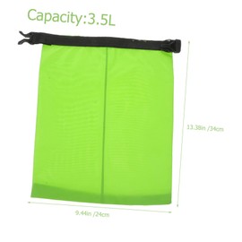 GRIRIW 3Pcs Dry Bag Set Lightweight Storage Pouches for Camping Boating Kayaking Fishing Watertight Top Closure Green