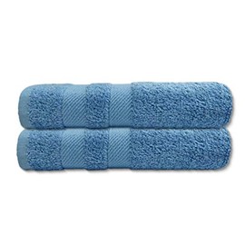 A & B TRADERS Cotton Hand Towels 600 GSM Soft Thick Easycare Multipurpose Daily Use bathroom Gym Spa Salon Sports Towels (Sky, 2)