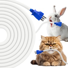 REFLYING 7.6 Meters-8mm Self Wrap Cable Sleeve, Dogs Cats Cord Protector, Hiding 1 Wire, Cable Tidy Solution Prevent Pets from Chewing Cable Wires, Expandable Braided Sleeve, White