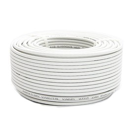 Premium X 25 m Mini Coaxial Satellite Cable 4 mm Extra Thin White Coaxial Antenna Cable Double Shielded for Satellite Cable DVB-T Ultra HD 4K 3D