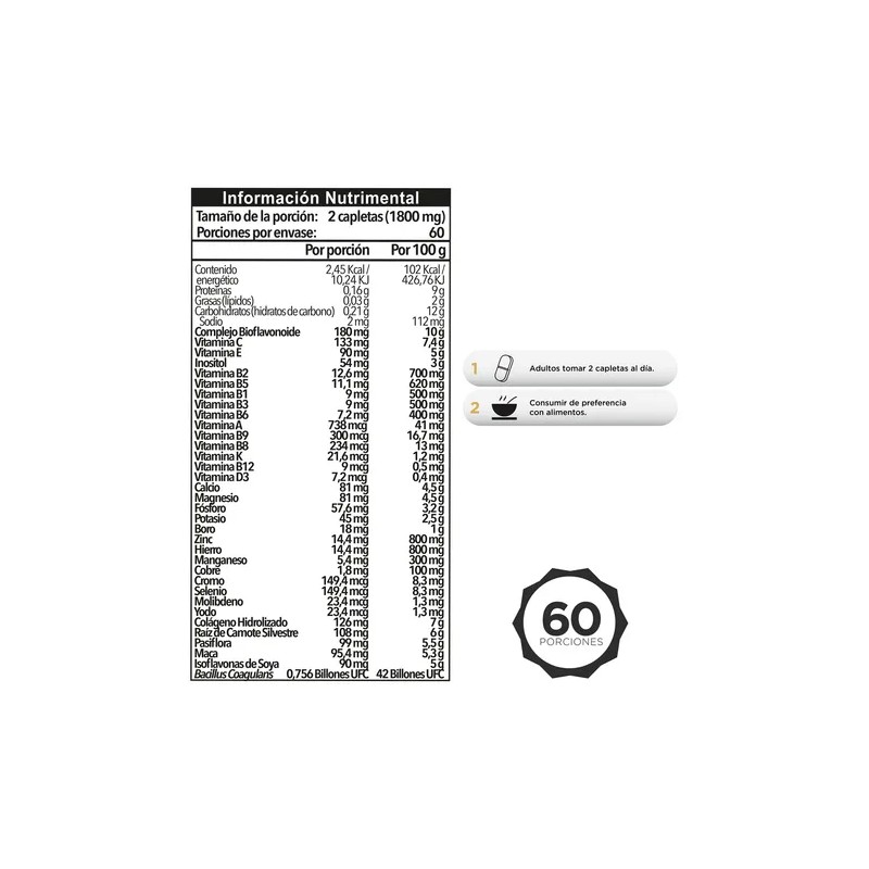 Multivitamínico Mujer Complex 120 Capletas De 900 Mg Pasiguaro