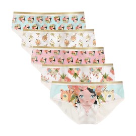 Fidelina Girls Underwear, Beautiful Toddler Underwear, Kids Underwear Girls, Panties for Girls, Comfy Baby Girls Panties, Kids Briefs Carmen size 4 (Pack of 5)