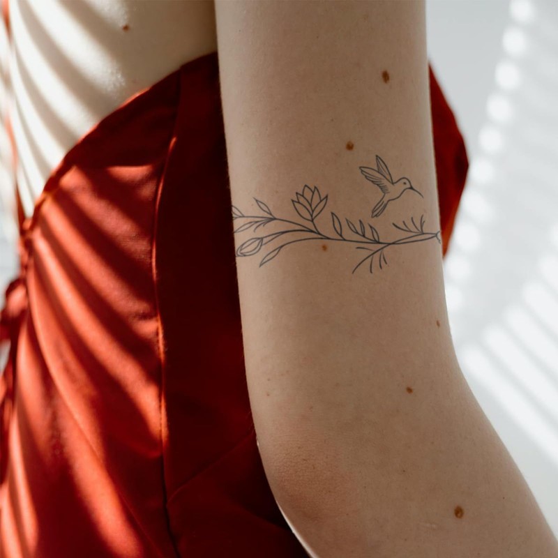 WEEKINK Vine Leaf Branch Temporary Tattoos – 4 Elegant Wrap-Around