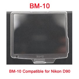 Screen Protective Cover Compatible for Nikon D90 Camera (BM-10), FANZR Transparent ABS Anti-Scratch Screen Protector (2 Pack)