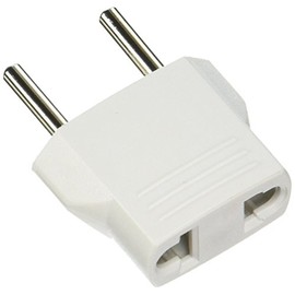 Ckitze Round White USA to Europe/Asia/Africa Travel Power Plug Adapter
