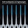 SPORWAY 400 Stück Interdentalbürsten: Silikon Zahnzwischenraumbürsten, Tragbarer Dual-Use Zahnseide Stick,