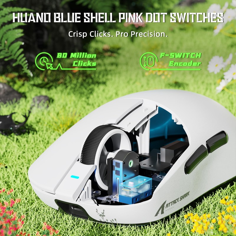 ATTACK SHARK X8 SE Wireless Gaming Mouse,55g Ultra-Lightweight Wired/BT/2.4GHz Wirelss
