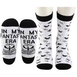 JNIAP Fantasy Book Socks Fantasy Book Lover Gifts Fantasy Reader Socks In My Fantasy Era Gifts Dragons Socks, Fantasy Sock, Large