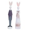 1 Pair Rabbit Ornament Innovative Resin Couple Rabbits Figurine Wedding