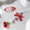 LEEINTO Keychain Cute Pink Cherry Cellphone Strap Strawberry Cherry Pendant