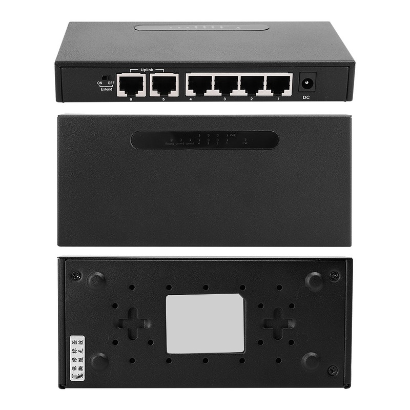 6 Port 4 Ways Poe Power Supply Switch Internet Monitoring