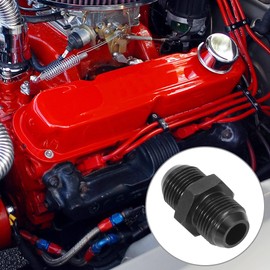 X AUTOHAUX Car AN10 to AN10 Plug Coupling Hose Connector Adapter Black Pack of 2