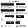 MIXPOWER 8PCS Spline Socket Set,SAE & Metric Lug Nut Key