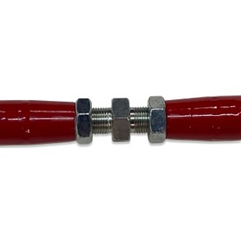 Spohn D09-1500-104R Adjustable Rear Panhard Track Bar with Polyurethane Bushings for 2009-2022 Dodge Ram 1500 Trucks (Red)