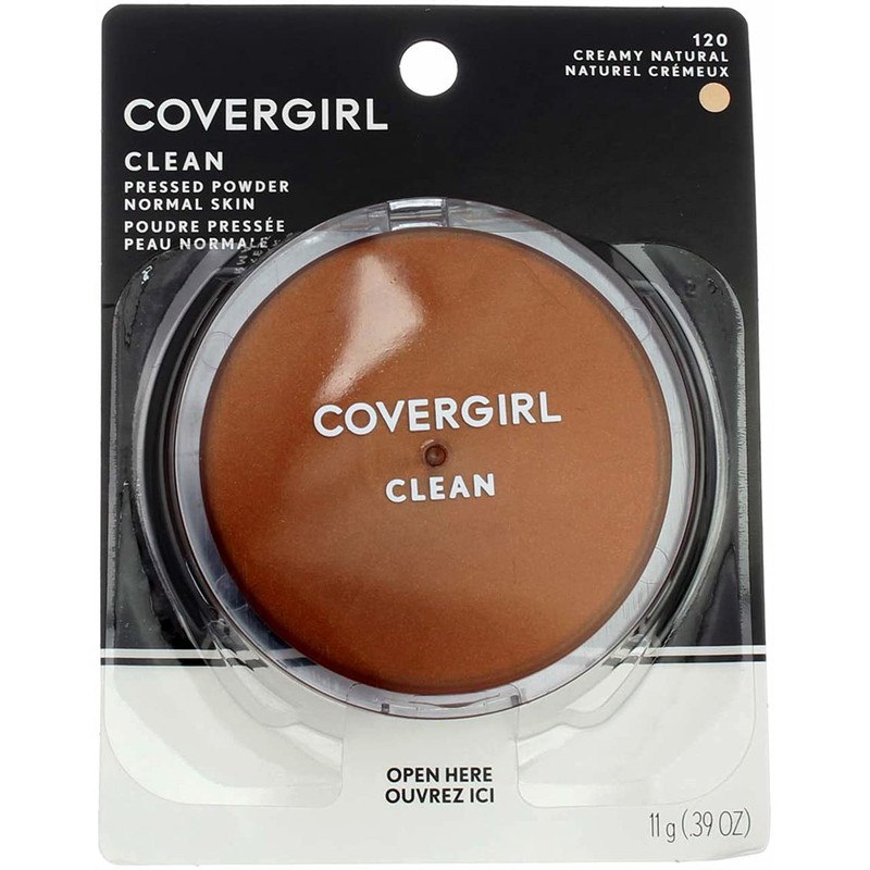 CoverGirl Clean Pressed Powder Compact, Creamy Natural [120], 0.39 oz