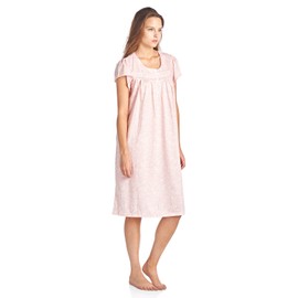 Casual Nights Women's Short Sleeve Floral And Lace Nightgown - Pink - X-Large