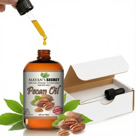 Mayan's Secret Pecan Oil - Face Oil for Women Anti Aging - Best Use for Skin Tightening, Wrinkle Prevention, and Rejuvenating Skin Cells - Protected in Amber Glass Bottle with Dropper - 4 oz