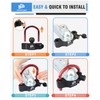 METOWARE Universal Trailer Coupler Ball Lock, Adjustable Heavy-Duty Trailer Hitch