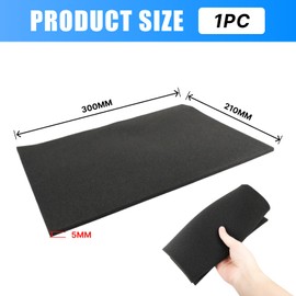 Flewdart Air Filter Foam 300 x 210 x 5 mm Universal for Cutting Air Filter Foam Air Filter Insert Air Filter Mat for Scooter Motorcycle Lawn Mower Motor Hoe Chainsaw (300 x 210 x 5 mm)