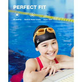 ZIONOR G1MINI Swimming Goggles Children's Swimming Cap Polarised Anti-Fog UV Protection Swimming Goggles for Girls and Boys (Years 8-14)