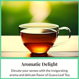 Akshit 75 Organic Guava Leaf Tea Bags, 100% Pure Guava Tea, DiabeticTea