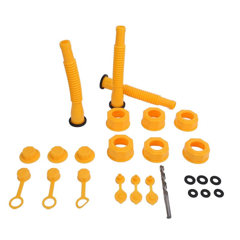 3 Sets Gas Can Spout Replacement Flexible Hoses Vent Covers