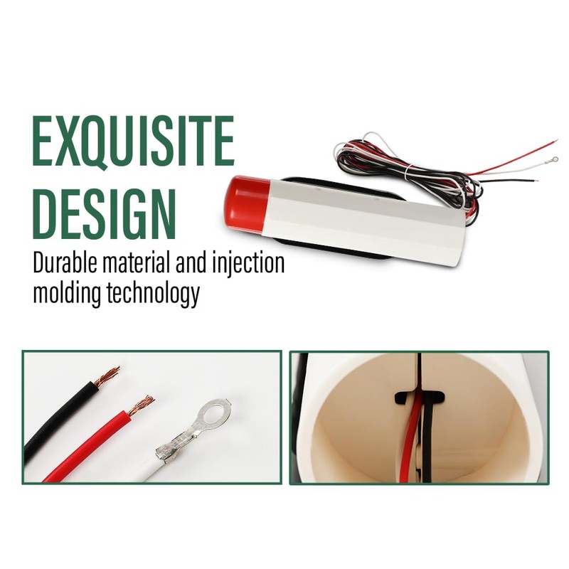 LQI LED Boat Trailer Guide-On Post Pipe Guide Lights Fit