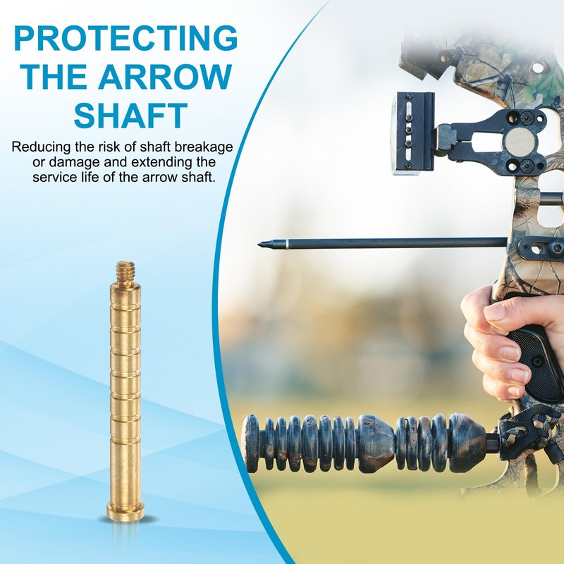 YELARXI Arrow Insert, 150 Grain Archery Brass Screw Insert Arrow