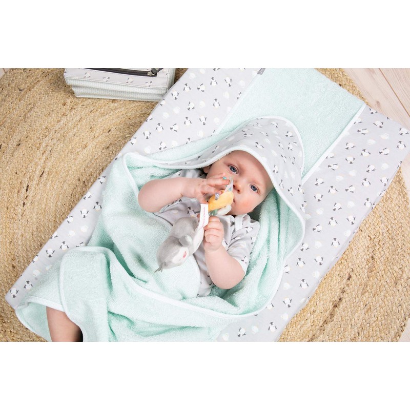 bébé-jou Lou-Lou 3010117 Hooded Towel 85 x 75 cm Green