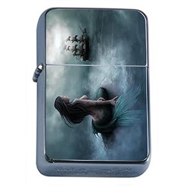 Mermaid Flip Top Oil Lighter D3 Aquatic Creature Fantasy Folklore